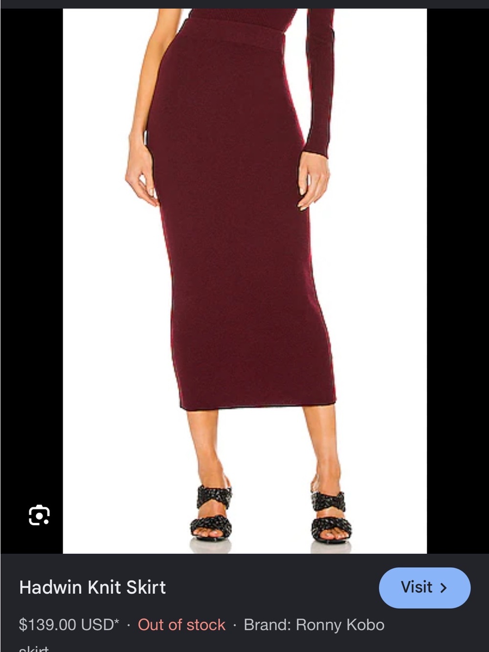 Hadwin Knit Skirt in Wine
RONNY KOBO